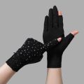 Women Sunscreen Gloves Female Summer Spring Sun Protection Gloves Cycling Driving Running Thin Elastic Anti-UV Mittens.