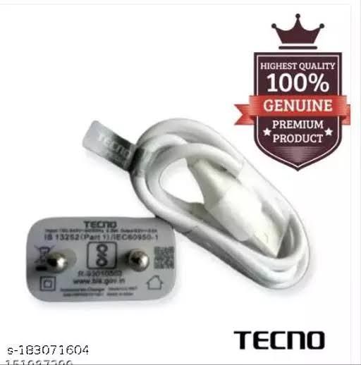 Tecno 10W charger with type B cable