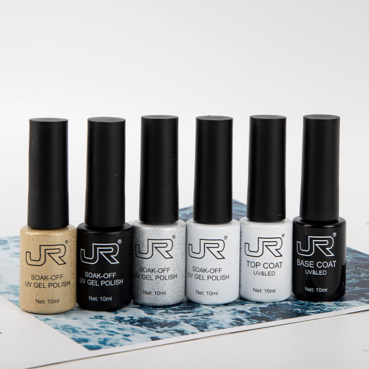 JR%206pcs%2010ml%20gel%20nail%20polish%20set%20Including%20Red%20Pink%20Nude%20Gel%20Polish%20Kit%20UV%20LED%20Soak%20Off%20Polish%20Home%20DIY%20top%20coat%20base%20coat%20gifts%20-%20Image%205