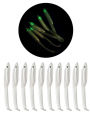MrLurion 6cm 0.7g 10pieces lifelike fishing eel soft lure bait ,artificial fishing plastic shads T-tail wobbler swimbaits lure.