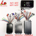 36V 48V 60V 64V 350W/500W/1000W/1500W 25A Brushless Motor sine wave Controller with LCD Speed Display for E-bike e-motorcycle.