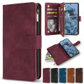 Wallet Multi-card Zipper Kickstand Photo Frame Magnetic Flip Leather Case For Pixel 8a 8 Pro 7a 7 6a 6 Protective Cover.