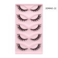 GROINNEYA Cat eye Eyelashes 3D Natural False Lashes Fluffy Soft Cross 5 pairs Manga Lashes Wispy Natural Eyelash Extension Makeu. 
