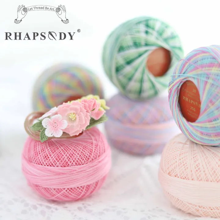 Rhapsody Thread Rhapsody 20 Size 6 Cord Cotton Pearl Thread Variegated Colors For ...