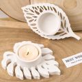 Leaves Candlestick Silicone Mold DIY Handmade Leaf Tealight Candle Holder Plaster Concrete Resin Craft Casting Molds Home Decor.