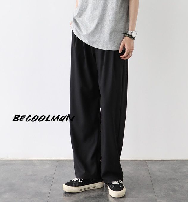 Becoolman%20men's%20suit%20pants%20men's%20straight%20straight%20trousers%20Korean-style%20loose%20high-end%20casual%20pants%20-%20Image%207