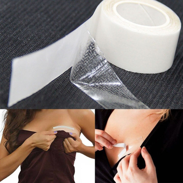 5M%20Waterproof%20Dress%20Cloth%20Tape%20Double-sided%20Secret%20Body%20Adhesive%20Breast%20Bra%20Strip%20Safe%20Transparent%20Clear%20Lingerie%20Tape%20-%20Image%203