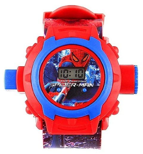 Unbranded%20Plastic%20Summer%20Watch%20for%20Boys%20-%20Spider%20Man%20Projector%20Flashlight%20Style%20-%20Red/Blue%20-%20Image%205