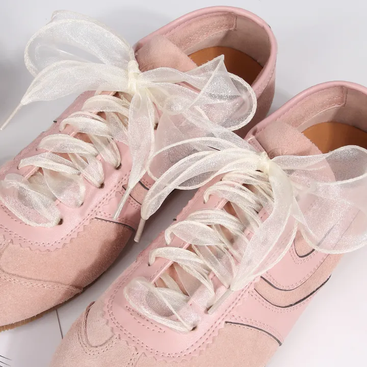 4cm%20Wide%20Fishtail%20Organza%20Shoelaces%20Wave%20Chiffen%20Yarn%20Bow%20Laces%20Beauty%20White%20Casual%20Sneaker%20DE%20Training%20Shoes%20Laces%EF%BC%881pairs%EF%BC%89%20-%20Image%205