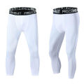 Men's football and basketball leggings, high elasticity training, sports fitness, 7-point leggings, quick drying, breathable. 