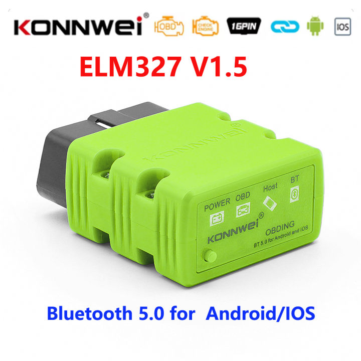 KONNWEI ELM327 V1.5 Auto Scanner Bluetooth 5.0 KW902 OBD2 Car Diagnostic Tool ELM 327 V 1 5 OBD 2 Code Reader for Android iOS