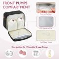 Detachable Breast Pump Bag with Ice Pack Double Layer Portable Breast Milk Cooler Travel Bag Compatible for Wearable Breast Pump. 