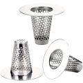 Suitable for Bathroom、Stainless Steel Conical Strainer for Kitchen Sink and Bathtub Drain-Suitable for Various Drainage Pipe Dia. 