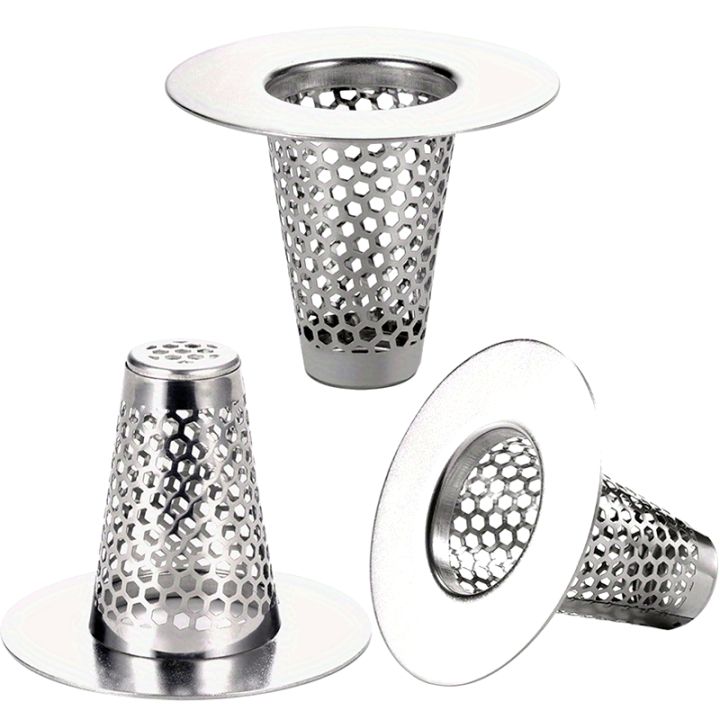 Suitable for Bathroom、Stainless Steel Conical Strainer for Kitchen Sink and Bathtub Drain-Suitable for Various Drainage Pipe Dia