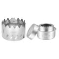 Camping Stove 100ml Aluminum Alcohol Burner with Small Stainless Steel Windshield Camp Stove for Camping Hiking Survival.