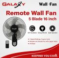 Remote Wall Fan with 5 Blade - 16 inch. 