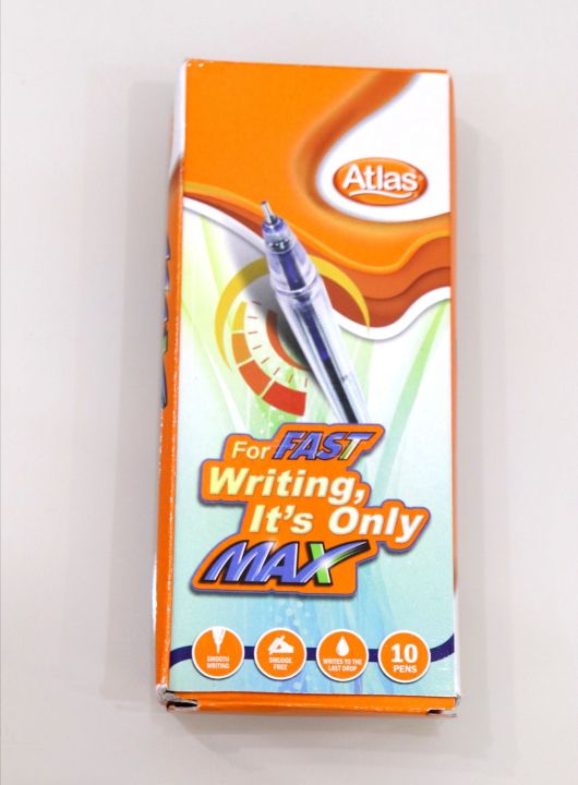 Atlas Max Ball Pen Blue (10 pcs Pack)