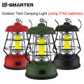 Outdoor Camping Lights Portable Handheld Hanging Tent Lanterns Retro Ambiance Lamp  with Hook Use 3XAA Battery Power Supply. 