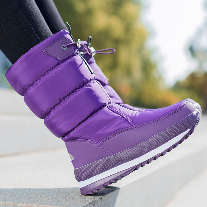 Winter%20thick%20women's%20snow%20boots%20Warm%20Plush%20Mid-calf%20Boots%20Non%20slip%20Waterproof%20%20Platform%20Snow%20Boot%20Casual%20Female%20White%20shoes%20-%20Image%205