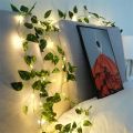 Flower Green Leaf String Lights Artificial Vine Fairy Lights Battery Powered Christmas Tree Garland Light for Weeding Home Decor. 