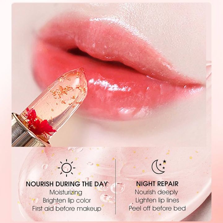 MoCallure Flower Jelly Lipstick – Color-Changing, Long-Lasting & Waterproof Transparent Lipstick