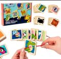 🏅 Kids Learning 🏅 Animal Matching Jigsaw Puzzle, Matching Animal Images and Shadows, Wooden Work, Skill-Building Toys.. 