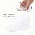 AIO 2Pcs White Cotton Yarn Soft Sanitary Pads Washable Incontinence Pad Highly Absorbent Leakproof Pads Hygiene Supplies. 