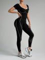 Trendy Bodysuit Sportswear Woman Gym Jumpsuits Sport Pants Seamless Woman Clothing Yoga Clothes Female Fitness Overalls Leggings.