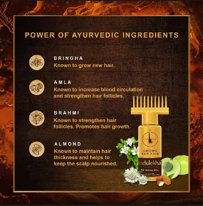 Indulekha%20Bringha%20Ayurvedic%20Hair%20Oil%20100ml%20For%20Hair%20Fall%20Control%20with%20Amla%20&%20Coconut%20Oil,%20With%20Comb%20Applicator%20-%20Image%205