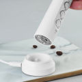 Electric Milk Frother Foam Maker Handheld Foamer High Speeds Drink Mixer Coffee Frothing Wand 3 In 1 Portable Rechargeable.
