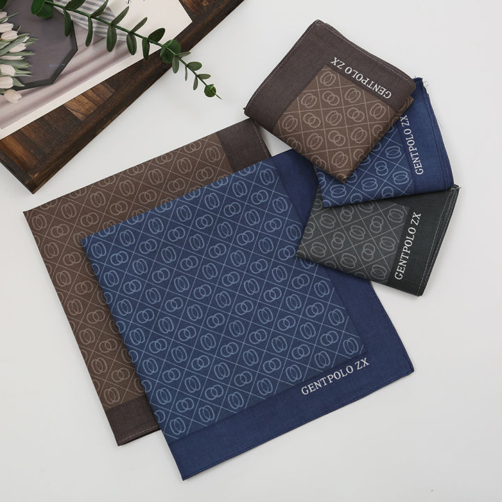 3/6pcs%20Pure%20Cotton%20Men's%20Pure%20Cotton%20Handkerchief%20Cross-border%20Hot-selling%20Thin%20Absorbent%20Sweat-wiping%20Printed%20Hand%20Towel%2043cm%20-%20Image%204