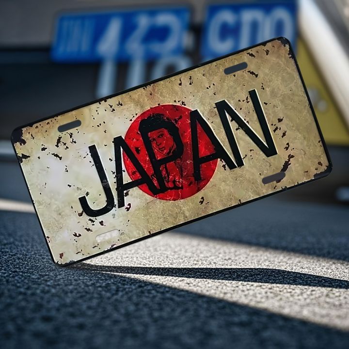 [ Japan Sign] Rustic Aluminum License Plate Sign | 30.0x15.01cm ...