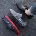 Simple Style Outdoor Work Commute Fishing Kitchen Non-Slip Waterproof Men's Flat-Soled High-Quality  Boots Rain Boots. 