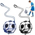 Youth Football Self Trainer Kick Net Pocket Professional Outdoor Sport Nylon Net Basketball Bag Solid Mesh Soccer Ball Carry Bag. 