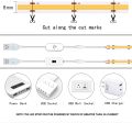 1m-5m USB COB LED Strip Light 5V 320LEDs/m DIY TV Mirror Backlight Flexible Ribbon Tape Touch Sensor Dimmable Kitchen Room Lamp.
