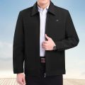 New men's clothing jacket men's jacket middle-aged and elderly jacket business casual jacket zipper collar jacket. 