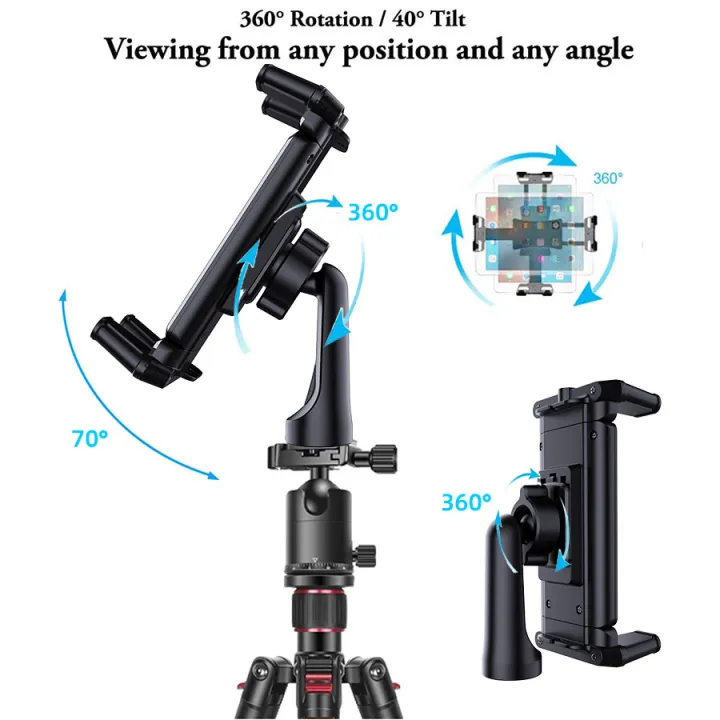 Tripod%20Monopod%20Universa%20Holder%20Mount,Stand%20Compatible%20with%207"%20-%2015"%20Tablets%20IPad,4"-7"Folding%20Screen/Straight%20Panel%20Phone%20-%20Image%207