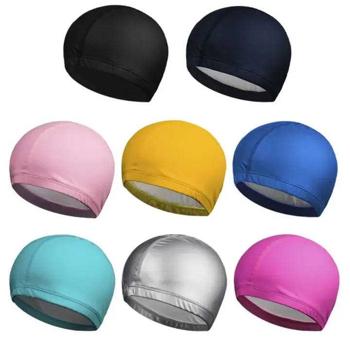 2025%20New%20Waterproof%20PU%20Fabric%20Protect%20Ears%20Solid%20Color%20Waterproof%20Adults/kids%20Swimming%20Caps%20Swim%20Pool%20Hat%20PU%20Fabric%20Protect%20Ears%20-%20Image%205