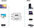 VGA to AV Converter, VGA Feamle to AV (RCA) Female Converter,1080P VGA2AV HD Video Converter with Audio for Laptop/Computer/PC etc.(White). 
