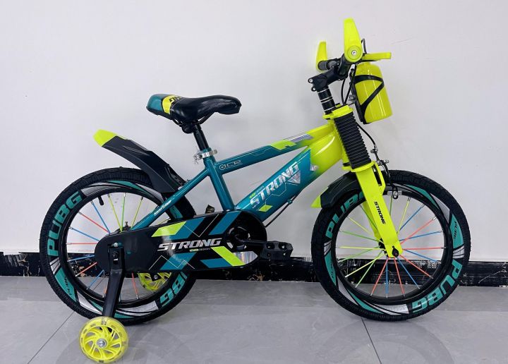 Kids 16 Inch Cycle Fat Tyres 2.5 Inches with Front Basket and Supporter Crystal Wheels with