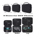 Large Capacity DIY Electronic Gaming Storage Bag,Free Compartment Bag for Hard Disk Switch Games Console Camera Carring Handbag.