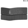 Ergonomic Wireless Silent Split Keyboard With Wrist Rest BT Dual Mode Wireless Rechargeable Split Keyboard For Windows 7/8/10. 