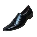 NAKSIR Mens Black office shoes school shoes by choiceit trending quality footwears with stitched sole. 