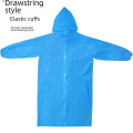 Non-disposable Thickened Frosted Waterproof Adult Men Women Children Integrated Semi-transparent Hiking Raincoat. 