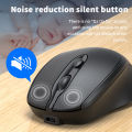 Portable Wireless Bluetooth Mouse Compact Ergonomic 2.4G USB Noiseless 1600DPI 500mAh Rechargeable for PC Tablet Laptop MacBook. 