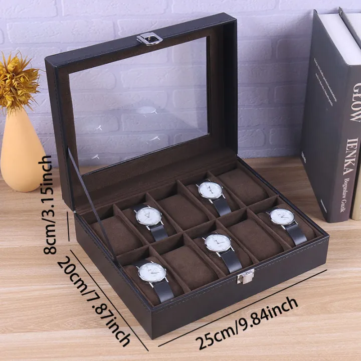 DELESYS%202/3/4/5/6/8/10/12%20Slots%20PU%20Leather%20Watch%20Box%20Traditional%20Style%20Watch%20Storage%20Box%20%20Watch%20Case%20With%20Lock%20-%20Image%208