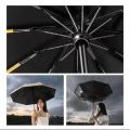 High Quality Auto-Folding Wooden Handle Umbrella 12-Rib
Reinforced Dual-Use Windproof Large Sun Rain
Umbrella Men and Women. 