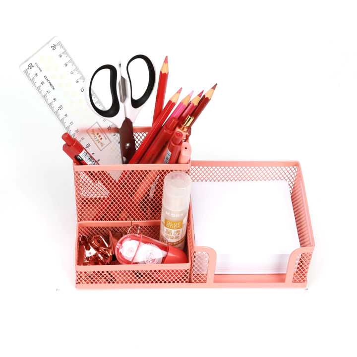 Mesh%20Desk%20Organizer%20Metal%20Office%20Storage%20Box%20with%20Compartment%20Stationery%20Holder%20Office%20Supplies%20-%20Image%202
