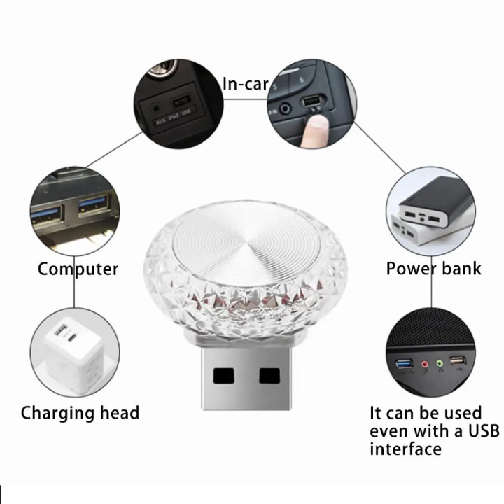1%20Pc%20RGB%20Car%20USB%20Ambient%20Light%20Mini%20LED%20Decorative%20Atmosphere%20Lamps%20For%20Auto%20Interior%20Environment%20Light%20Computer%20Light%20Plug%20Play%20-%20Image%203