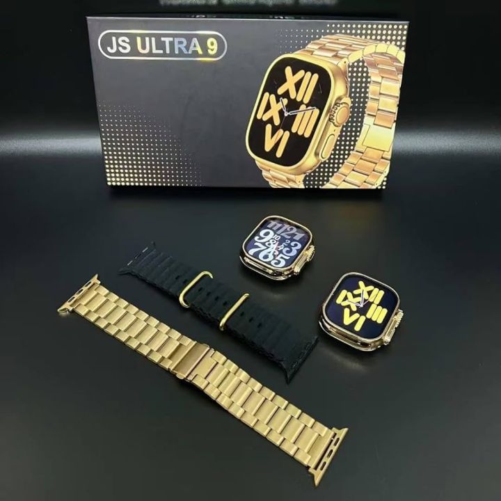 JS Ultra 9 Gold Edition 49mm  Smartwatch golden smart watch
